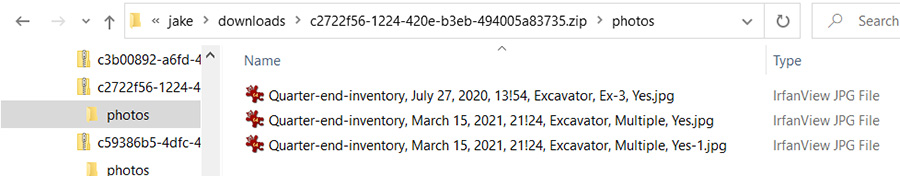 Screenshot of files in file manager - Increase productivity with new image processing features